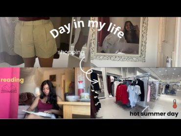 A day in my life on a hot summer day🥵☀️  shopping, working, relaxing