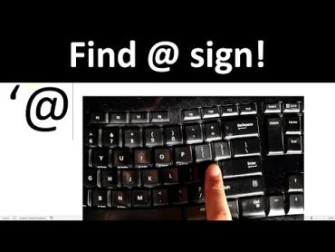 how to find At Sign (@) sign on the keyboard