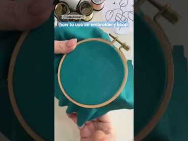 💛💕🧿 How to use an embroidery hoop  so simple! Shorts EmbroideryShorts Hopebroidery