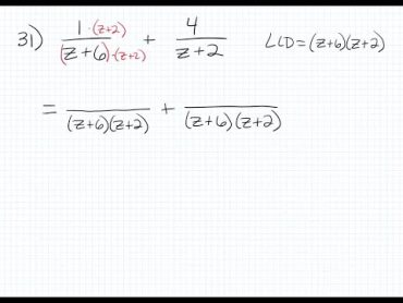 Add or subtract as indicated. 1/z+6+4/z+2