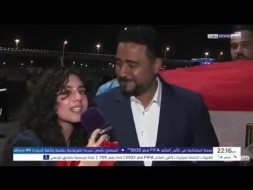 مايان السيد تقتحم مراسلة bein sports 🤯 وترفع علم مصر 🇪🇬 كأس العالم قطر 2022