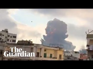 Beirut explosion: footage shows massive blast shaking Lebanon&39;s capital