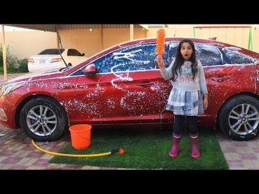 شفا تغسل سيارة ماما ! ! shfa washes car mom