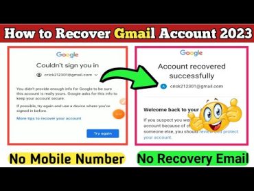 how to recover gmail account without phone number and recovery email 2023