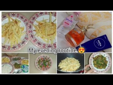 My evening routine✨،روتين مسائي،طبخ،ترتيب،عشاءالبسيط،اناوزوجي✨