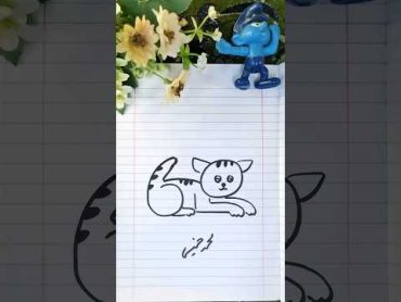 تعليم رسم 🐈 من رقم 60 سهله جدا وبسيطه يلا جربوها