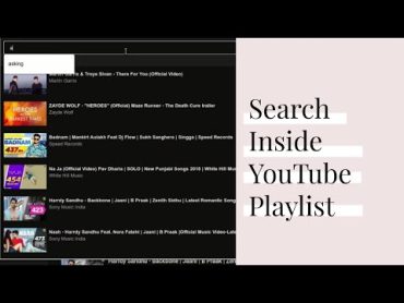 How to Search Inside YouTube Playlist for Videos