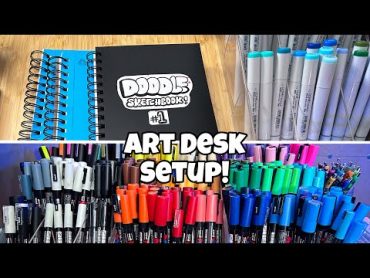 NashVibes My Art Desk Setup and Supplies I Use!