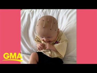 Watch this baby&39;s amazing reaction to a head massager l GMA