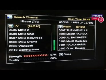 Nilesat Satellite 7W  How To Add and Scan All Frequencies  Latest Updates All Channels