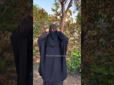 Saudi niqab with two peice jilbab 🖤hijab elegant simple niqab tutorial shorts