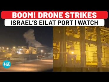 On Camera: Drone Fired By Iraq’s Islamic Resistance Crashes Into Israel’s Eilat Port  Gaza War