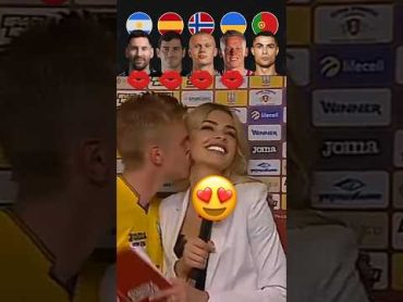 Messi VS Casillas VS Haaland VS Zinchenko VS Ronaldo  Kiss Challenge😘