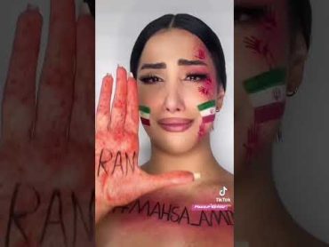 Sad pretty 🖤❤️ makeup iran mahsaamini opiran tiktok