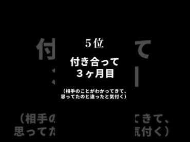 カップルが別れやすいタイミング５選 Shorts