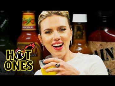 Scarlett Johansson Tries To Not Spoil Avengers While Eating Spicy Wings  Hot Ones