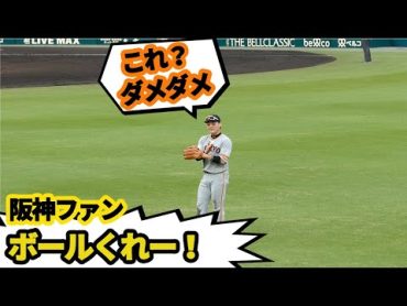 【阪神VS巨人】甲子園でヤジを飛ばす阪神ファンと戯れるお茶目な丸【丸佳浩】丸