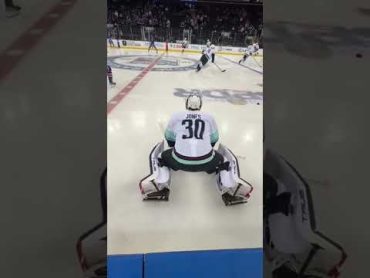 Goalie warmups are so smooth 🔥