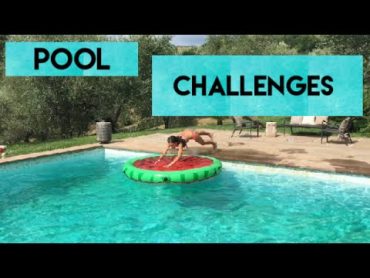 POOL CHALLENGES!  ISA & MATI