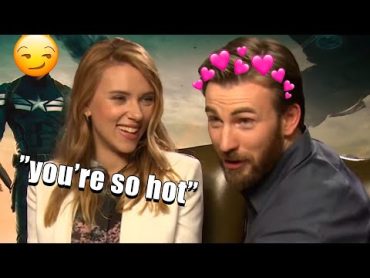 scarlett johansson and chris evans flirting for 8 minutes straight