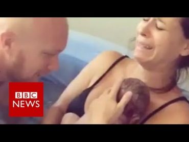 Water birth video stuns the internet  BBC News