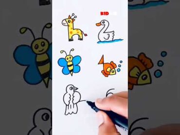 How to Draw Many Creatures using 123456! @kp draw shorts trending viralvideo ytshorts drawing