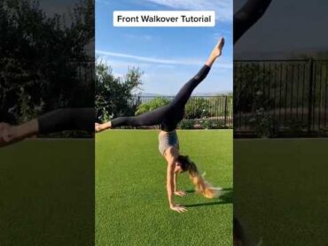 Front walkover tutorial 💚 gymnastics tumbling tutorial frontwalkover