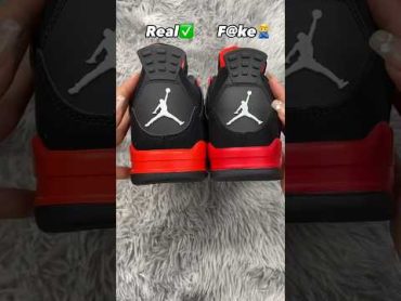 Real Vs Fake Red Thunder Jordan 4 sneakerhead sneakers viral