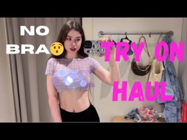 Transparent Clothes with Laurel  SeeThrough Try On Haul At The Mall [4K]