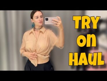 [4K] 2024 Transparent Try On Haul  No bra  Klara Si