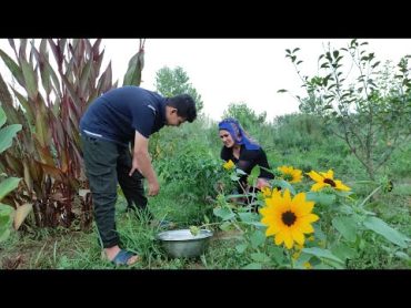 زندگی روستای.خانوم خانه کتلت گوشت میپزد و این بهترین روش تهیه این غذای لذیذ است😋