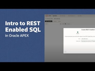 Intro to REST Enabled SQL in Oracle APEX