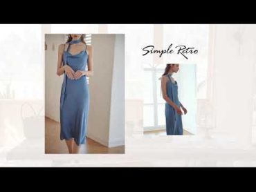 Simple Retro  Amira French Slip Dress