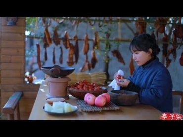 A special program on New Year snacks  年货小零食特辑 花生瓜子糖葫芦，肉干果脯雪花酥  Liziqi