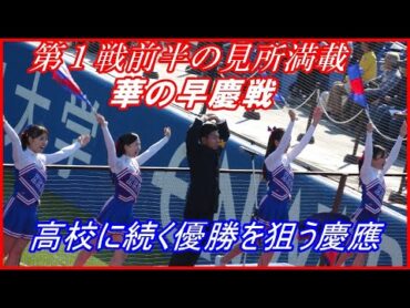 【早慶戦】慶應義塾大学応援②試合前半（1回～4回）華のある慶應義塾が眩しい/大学野球の応援に秘密なんてあるわけがない！レフト外野一般席より/2023 .10 .28