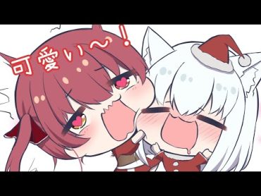 【手描き】よっぱっぱなフブちゃんが可愛いすぎる【白上フブキ】【宝鍾マリン】【ホロライブ】【切り抜き漫画】