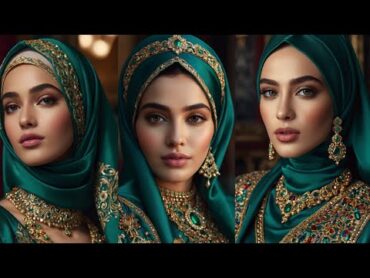 Luxury Hijab Styles Created with AI for Arabian Girls