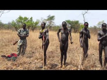 Mursi tribe naked is Ethiopia.