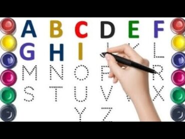 Learn to write alphabets, ABC, kids writing along with dotted lines, English for kids,new abc, Apple