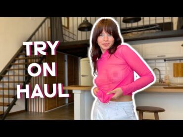 [4K] SeeThrough Lingerie Try on Haul  Transparent Clothes No Bra Trend  Mia Azami