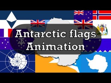 Antarctic flags animation