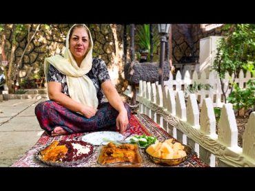 “VillageStyle Zereshk Polo with Chicken – Authentic Persian Cooking in a Rural Setting