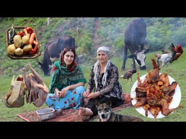 We Cooked Village Style Chicken And Duck  ♧ Village Vlog ♧ پخت مرغ و اردک محلی در روستا