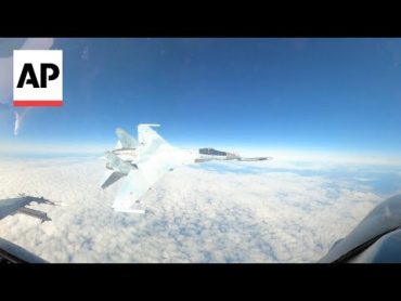 Video shows Russian jet flying within feet of US F16 near Alaska