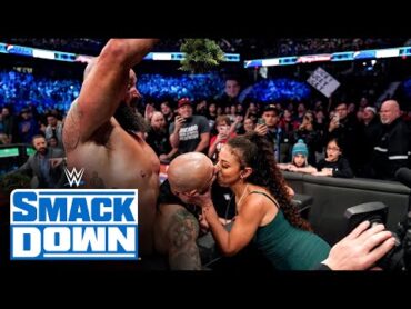 Braun Strowman enlists the help of mistletoe and ring announcer Samantha Irvin to revive Ricochet