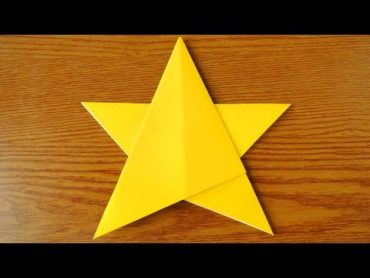 折り紙　一枚で作る簡単な星　 Origami easy star instructions(1 sheet)