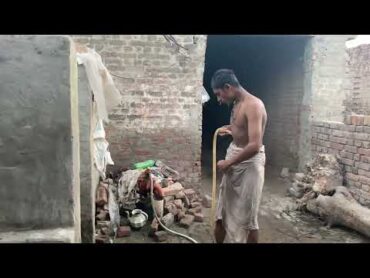 Tubewell Swimming pump bathing  Outdoor desi men