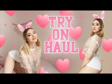 [4K] Transparent Try On Haul  Sheer Top  No Bra  Close Ups