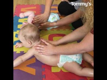 Baby back massage with Tommy&39;s midwives