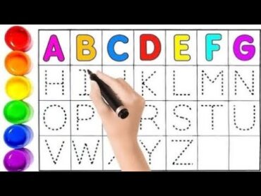 Learn to write alphabets, ABC, kids writing along with dotted lines, English for kids,new abc, Apple